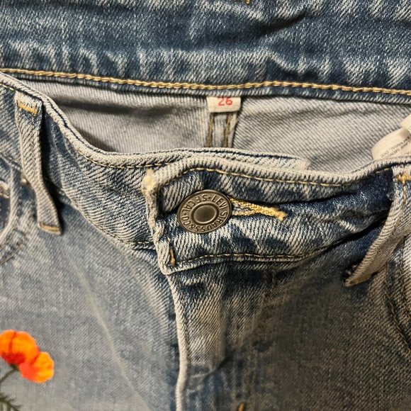 Levi's Floral Embroidered Jeans - Picture 2 of 4